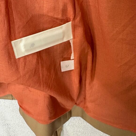 Ann Taylor Tan Twill Double Breasted Belted Trench Coat | MP - Picture 9 of 11